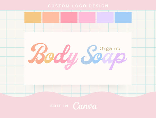 Diseño de logotipo de moda - Logotipo retro boho - Logotipo colorido - Logotipo de pequeña empresa - Logotipos modernos brillantes - Logotipo de marca personal - Logotipo divertido