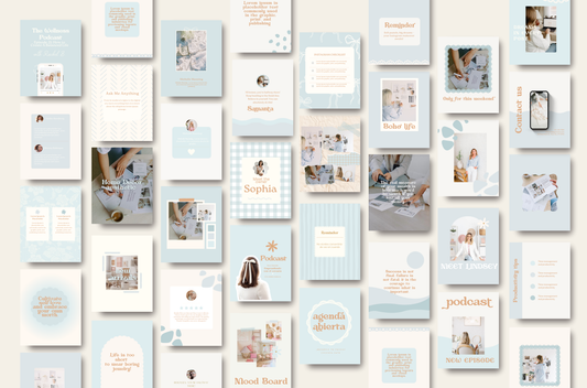 Blue Coquette Aesthetic Instagram Template