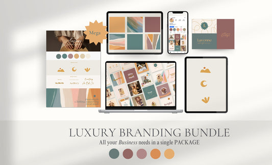 Marca de lujo bohemia prefabricada / Diseño de marca / Logotipo / Redes sociales