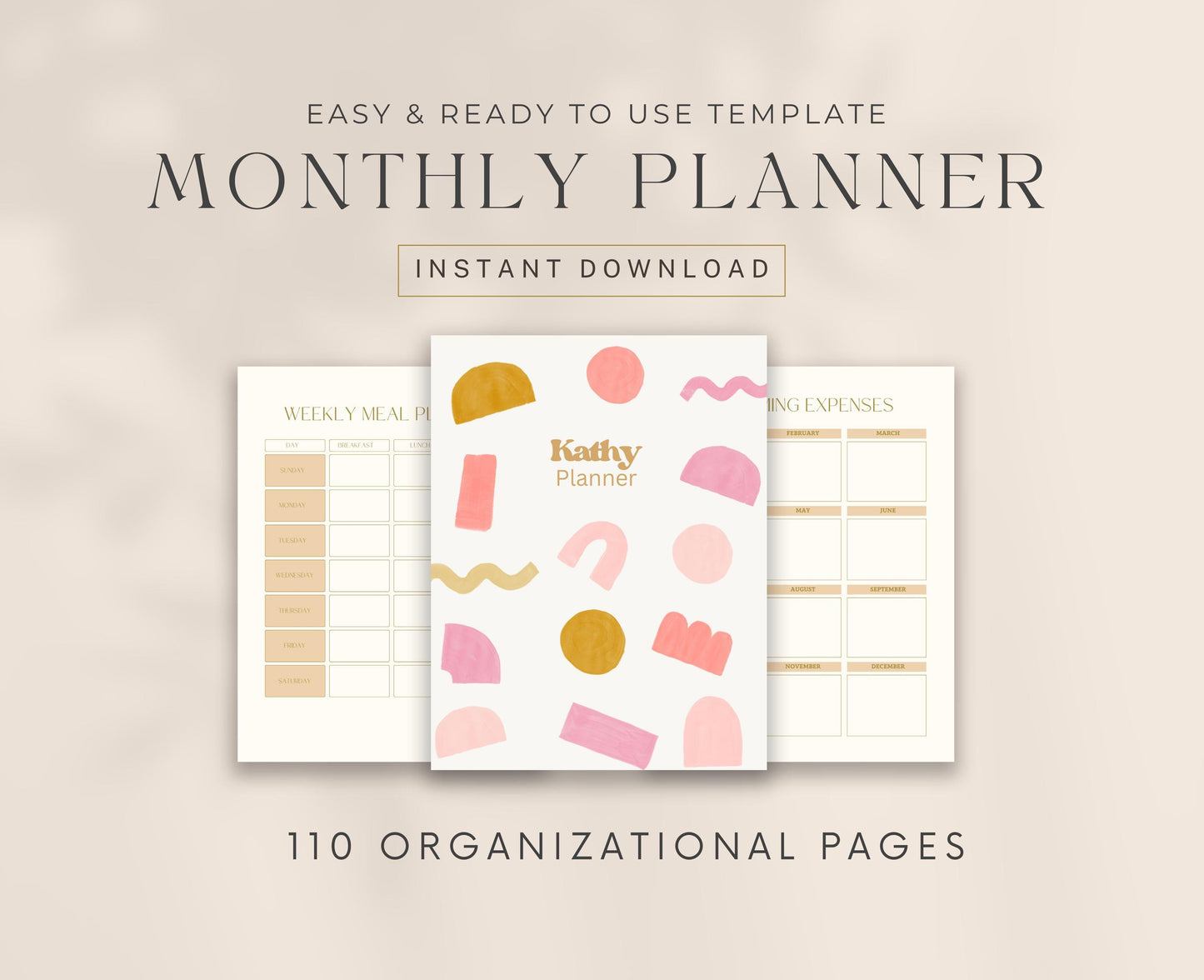 Planificador digital / Planificador Lucky Girl / Planificador GoodNotes / Planificador iPad / Planificador diario, Planificador semanal, Planificador mensual