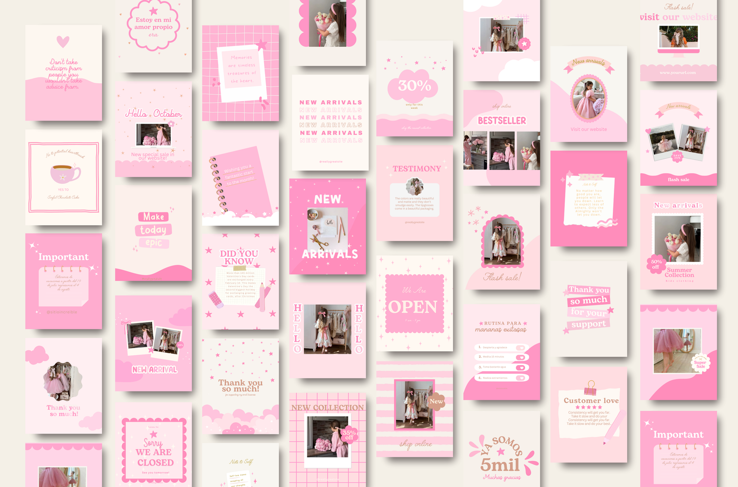 Playful cute Pink instagram Bundle