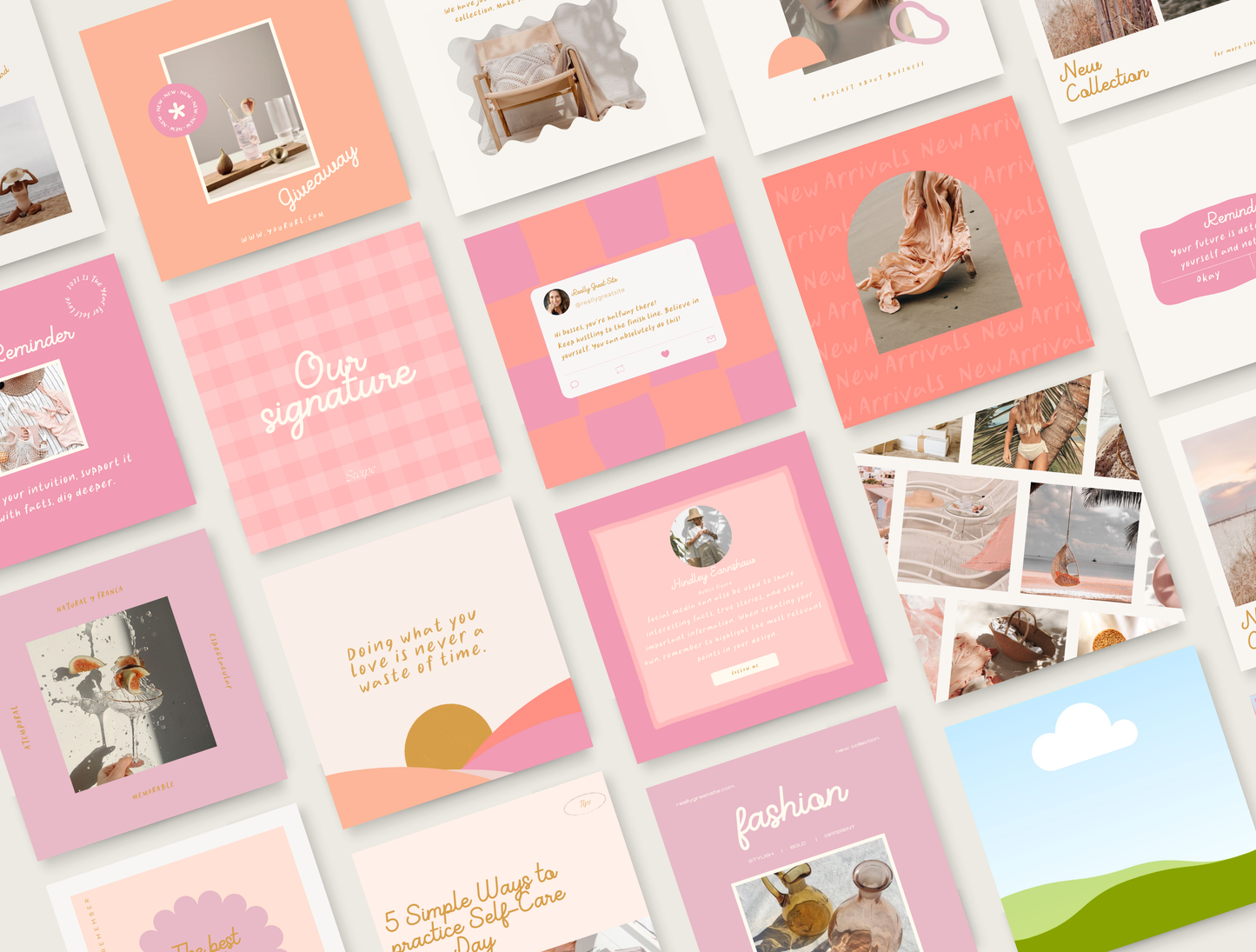 Playful trendy instagram template- Brighten Sunshine Collection