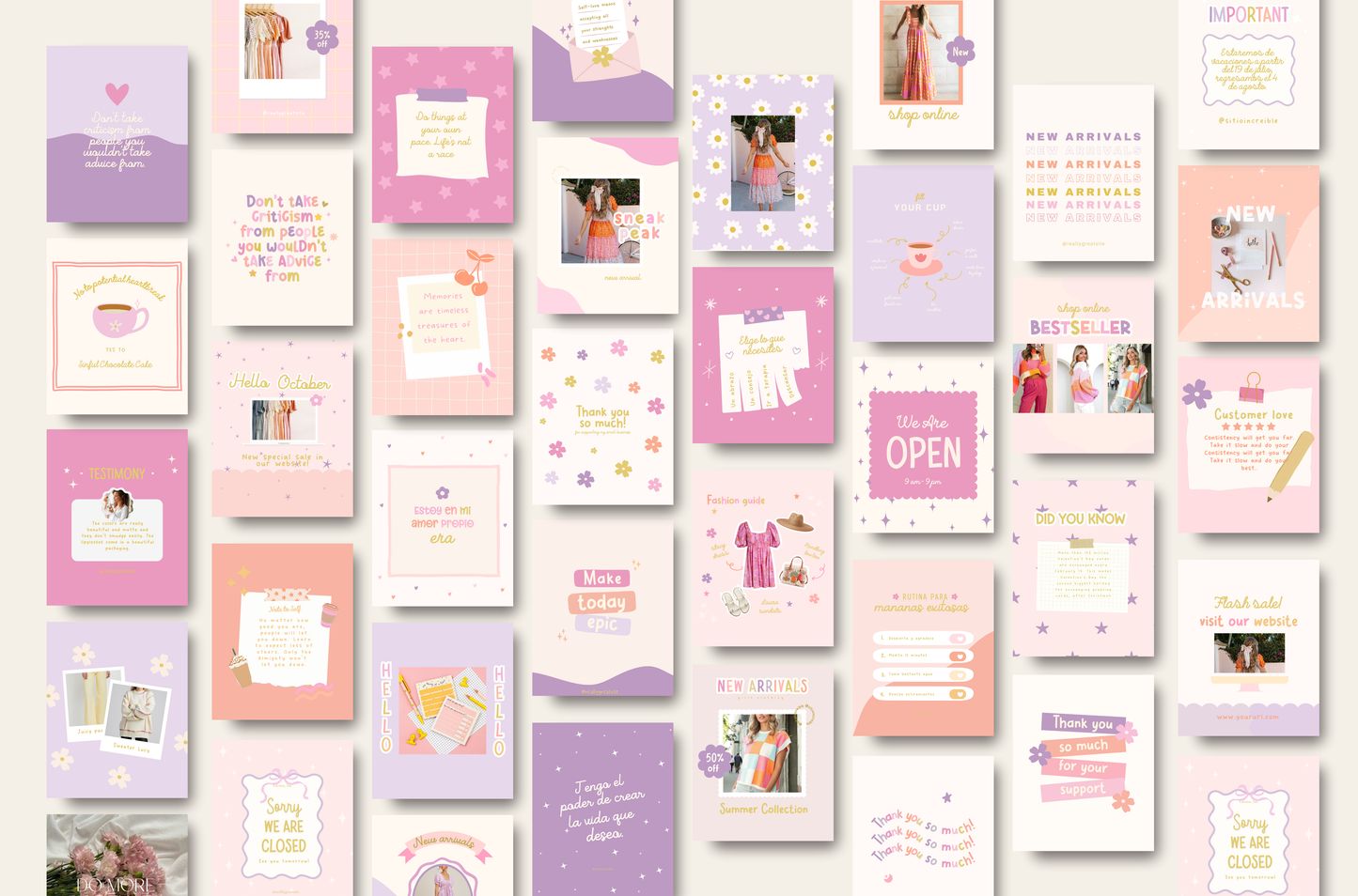 Playful pastel instagram- Lila garden Collection