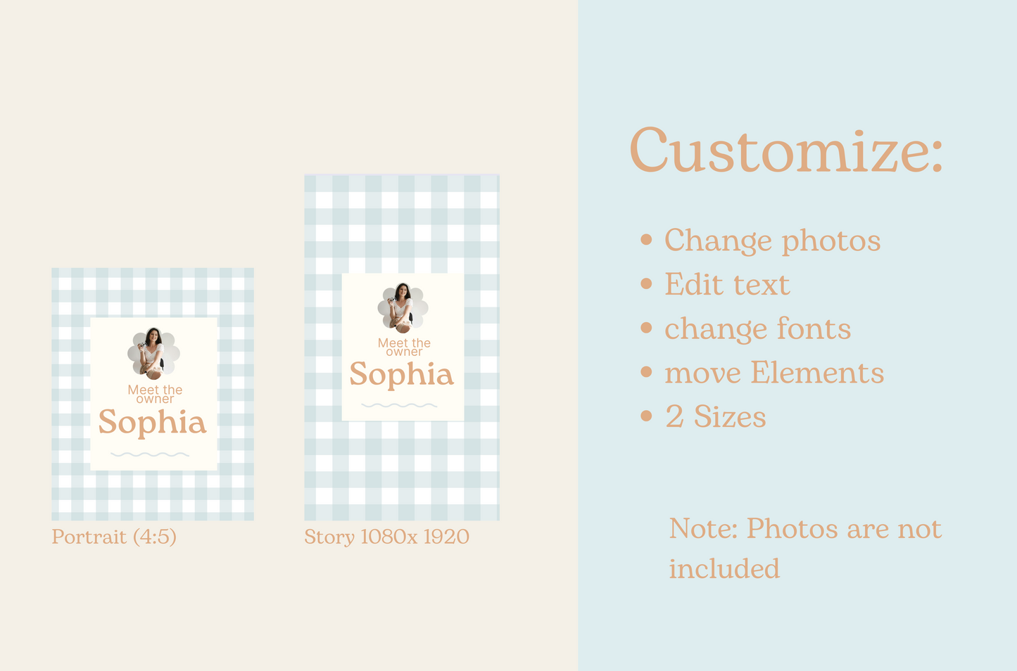 Blue Coquette Aesthetic Instagram Template