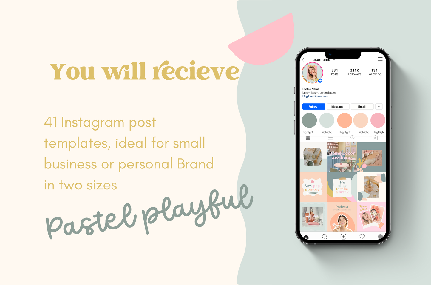 Organic playful instagram feed