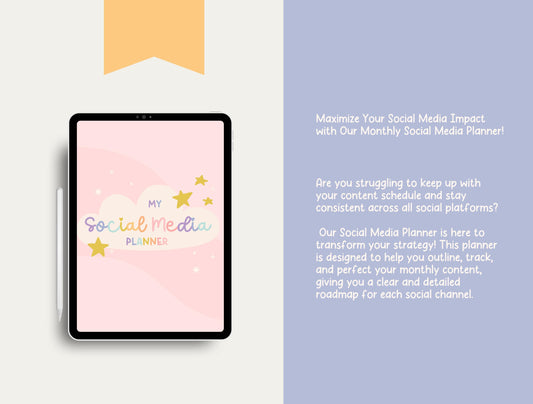 Planificador de redes sociales definitivo para creadores ocupados / Organización de contenido mensual + pegatinas de colores adicionales / Planificador Goodnotes / Planificador para iPad