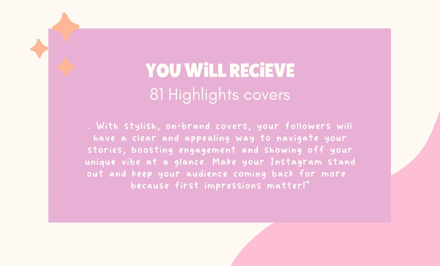 Conjunto de portadas para historias destacadas de Instagram / Íconos pastel dibujados a mano / Lindas plantillas de redes sociales para Canva / Peachy Playful Design