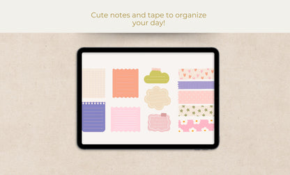 Pegatinas de flores bonitas y brillantes / Pegatinas de Goodnotes / Pegatinas de planificador / Pegatinas de moda / Pegatinas de planificador digital