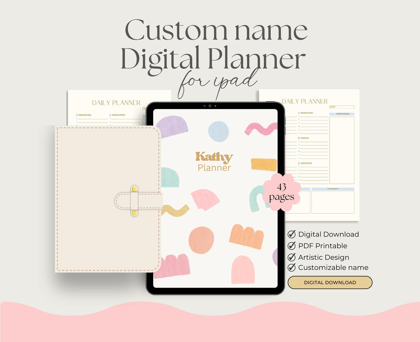 Planificador digital lúdico / Planificador mensual / Planificador GoodNotes / Planificador de iPad / Planificador diario, Planificador semanal