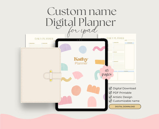 Planificador digital lúdico / Planificador mensual / Planificador GoodNotes / Planificador de iPad / Planificador diario, Planificador semanal