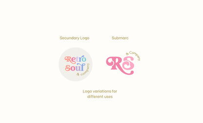 Kit de marca personalizado / Marca retro en tonos pastel / Diseño de marca vibrante