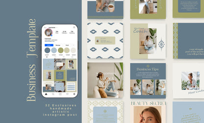 Plantilla de feed de Instagram para Business Coach / Canva: plantillas de publicaciones / Marketing digital / Pequeñas empresas y personas influyentes