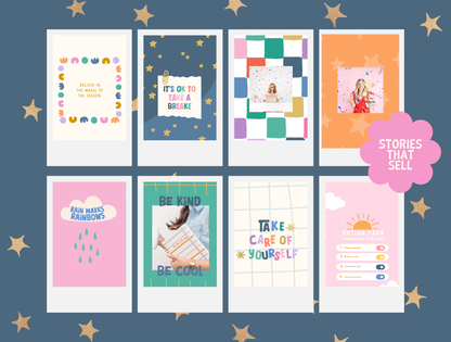 Rainbow Instagram template Bundle