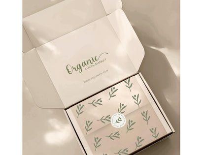 Kit exclusivo de marca orgánica para tiendas locales: diseño artesanal y personalizable