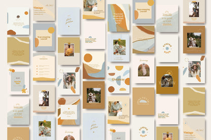 Plantilla de Instagram artística bohemia y terrosa / Canva: plantillas de publicaciones para pequeñas empresas, personas influyentes, coaching y estilo de vida