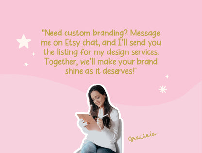 Plantilla de tarjeta de agradecimiento divertida y brillante / tarjeta de presentación pequeña / diseño de marca / empaque de marca / agradecimiento al cliente