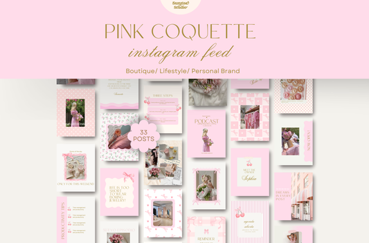 Romantic Coquette instagram template