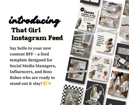 Plantilla de publicación viral neutra para Instagram: estética femenina para influencers, coaches de redes sociales y profesionales del marketing.