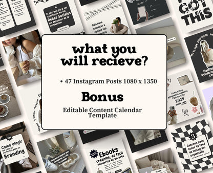 Plantilla de publicación viral neutra para Instagram: estética femenina para influencers, coaches de redes sociales y profesionales del marketing.