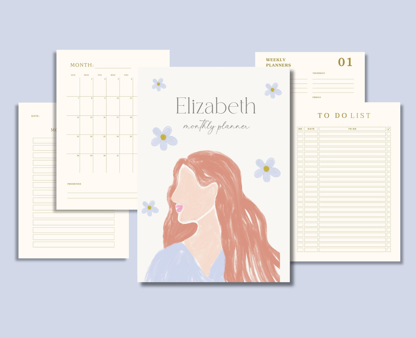 Planificador digital mensual / Planificador digital / Planificador GoodNotes / Planificador para iPad / Planificador de productividad / Planificador diario, Planificador semanal