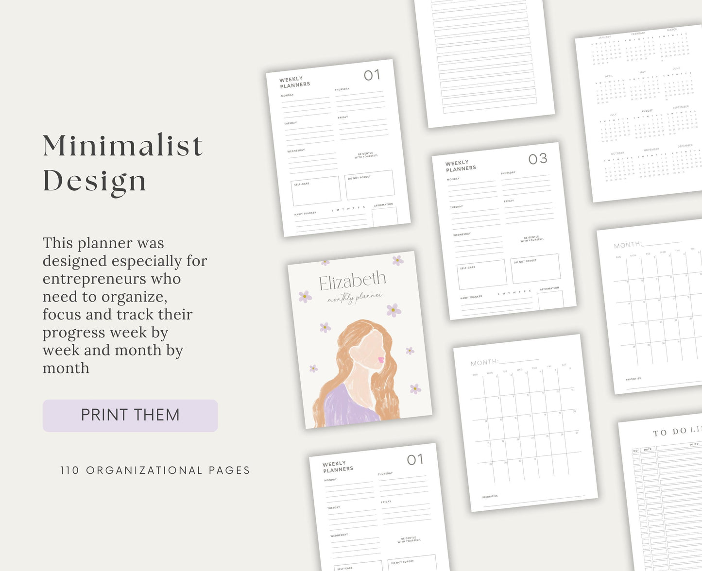 Planificador digital personalizable / Planificador GoodNotes / Planificador para iPad / Planificador diario, Planificador semanal, Planificador mensual / Planificador sin fecha