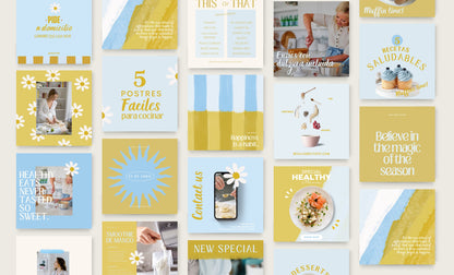 Feed de Instagram de panadería / Diseño artístico / Canva: plantillas de publicaciones hechas a mano de alto impacto visual y estrategia de participación para pequeñas empresas