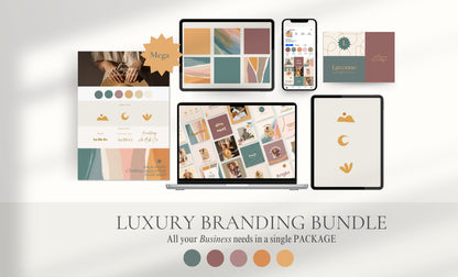 Marca de lujo bohemia prefabricada / Diseño de marca / Logotipo / Redes sociales