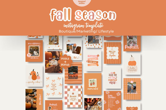 Plantillas de Instagram de otoño en Canva - Ideas para historias de Instagram de otoño - Plantillas para publicaciones de Instagram de otoño - Instagram de Halloween