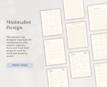 Planificador digital mensual / Planificador digital / Planificador GoodNotes / Planificador para iPad / Planificador de productividad / Planificador diario, Planificador semanal