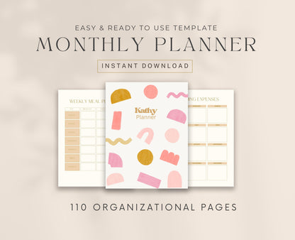 Planificador digital / Planificador Lucky Girl / Planificador GoodNotes / Planificador iPad / Planificador diario, Planificador semanal, Planificador mensual