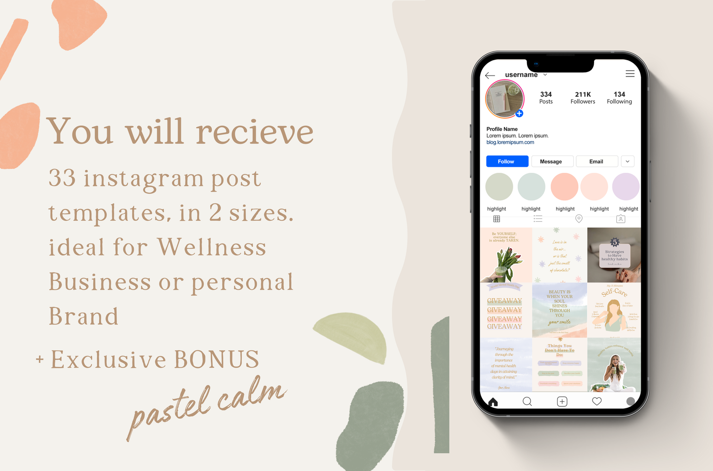 Pastel calm Instagram Template