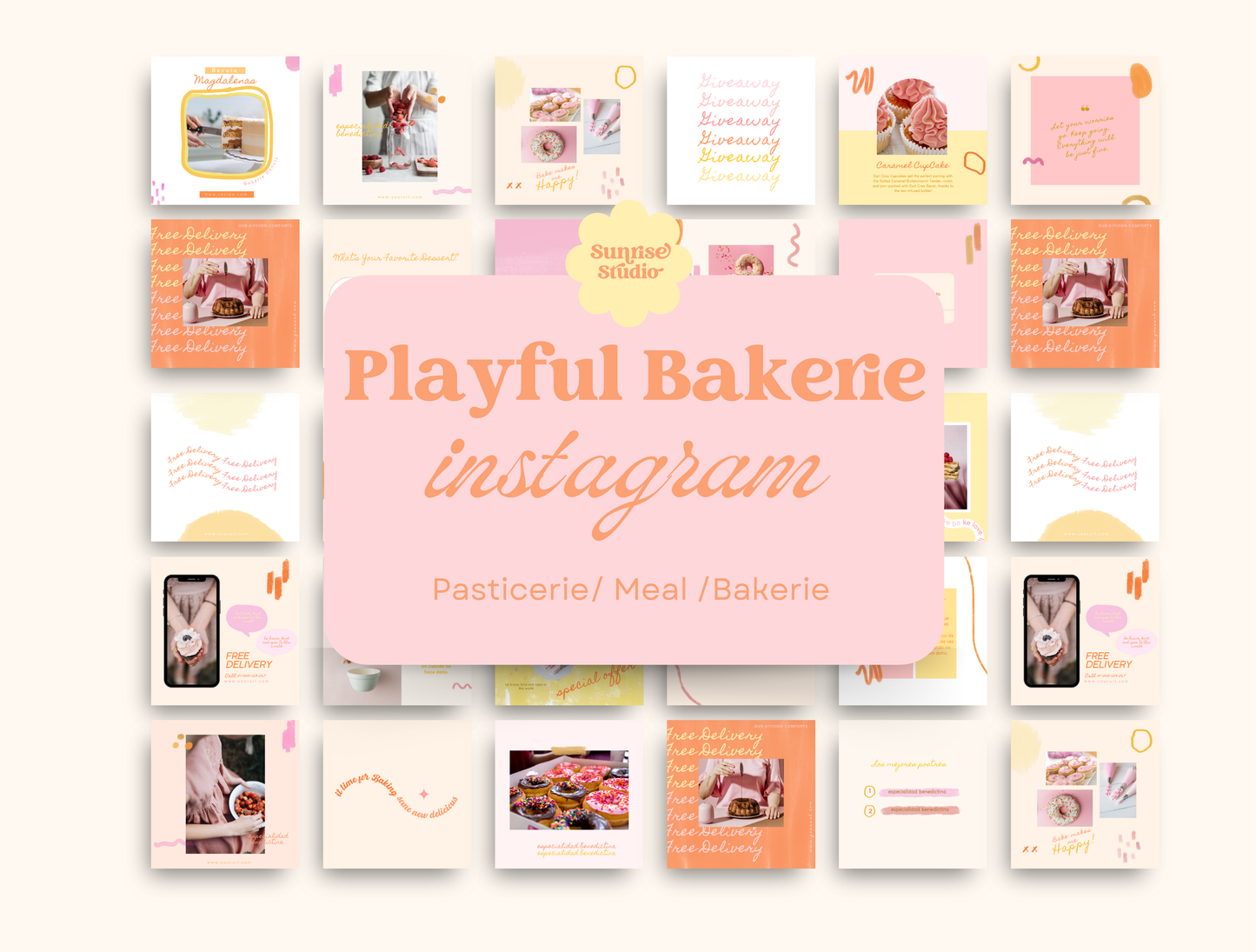 Playful Bakerie Instagram Post Templates