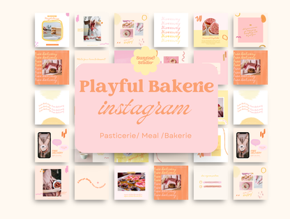 Playful Bakerie Instagram Post Templates
