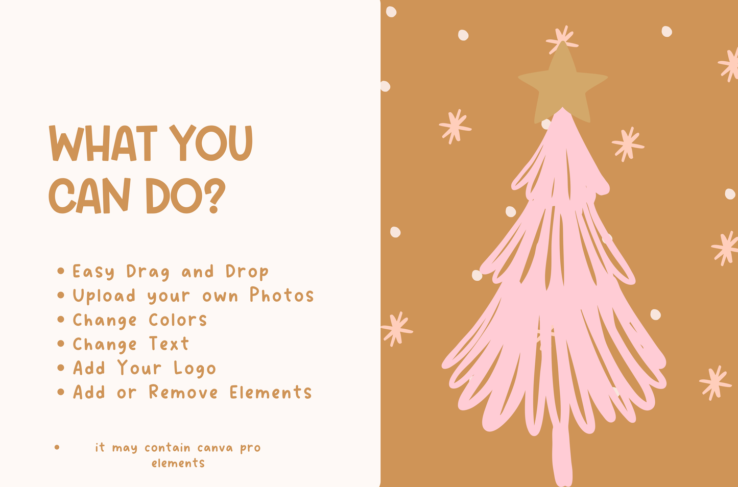 Pastel Pink Christmas Canva template- Holiday Instagram template- Christmas instagram Feed-season sales template