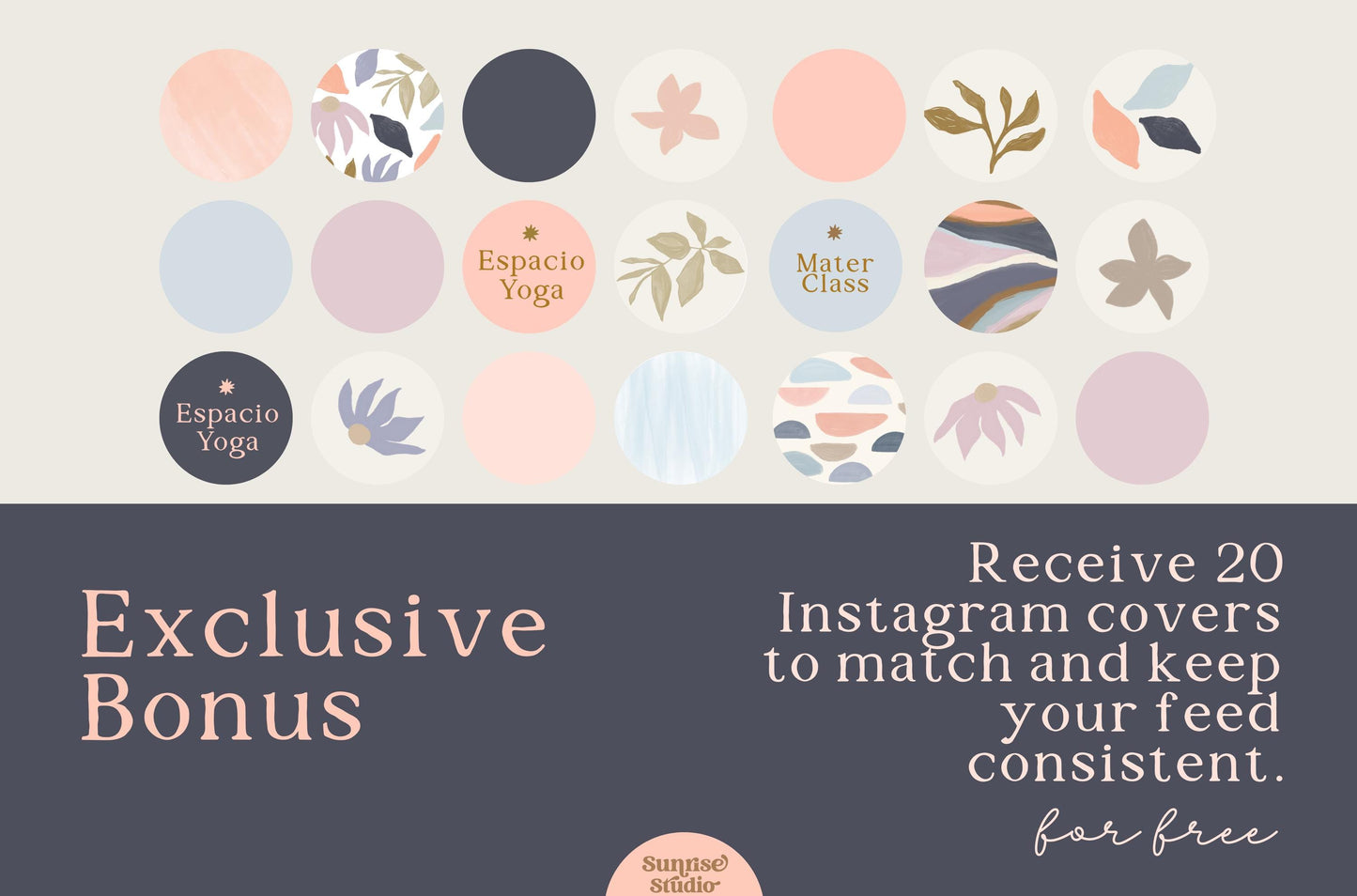 Plantilla de Instagram de bienestar, diseño artístico bohemio orgánico, ilustración dibujada a mano para entrenadores de yoga, salud, espiritualidad y terapia.