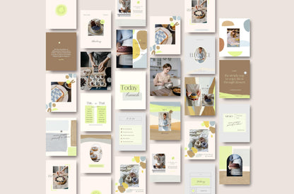 Plantilla elegante de feed de Instagram de panadería para Canva: plantillas de publicaciones artísticas de alto impacto visual y estrategia de participación para pequeñas empresas.