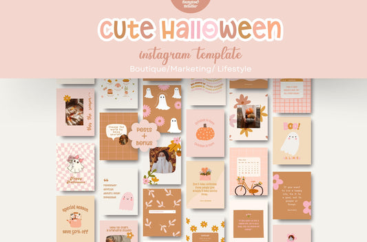 Plantillas de Instagram para otoño (Canva) - Ideas para historias de Instagram de otoño - Plantillas para publicaciones de Instagram de otoño - Instagram de Halloween/Temporada de rebajas