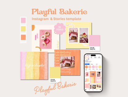 Playful Bakerie Instagram Post Templates