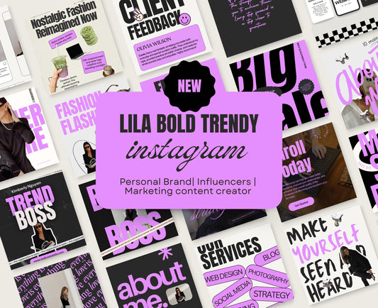 Plantilla Canva de feed de Instagram atrevida y moderna, de alto impacto visual, ideal para marcas personales, influencers y creadores de contenido de marketing digital