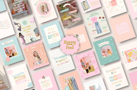 Plantilla de Instagram de moda y colores pastel: alto impacto visual, ideal para marcas de ropa, boutiques y tiendas de moda - HC01