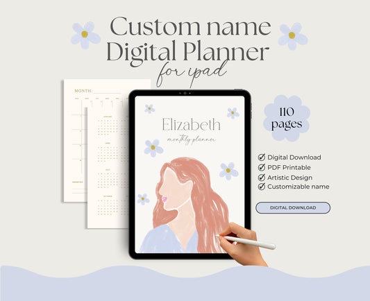 Planificador digital mensual / Planificador digital / Planificador GoodNotes / Planificador para iPad / Planificador de productividad / Planificador diario, Planificador semanal