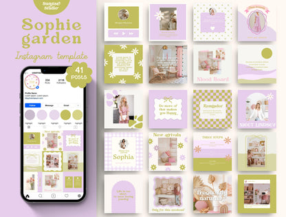 Plantilla de Instagram moderna y de tendencia para influencers y entrenadores de estilo de vida / Plantilla de feed de Instagram / Plantilla de interacción / Tendencias de plantillas de Canva