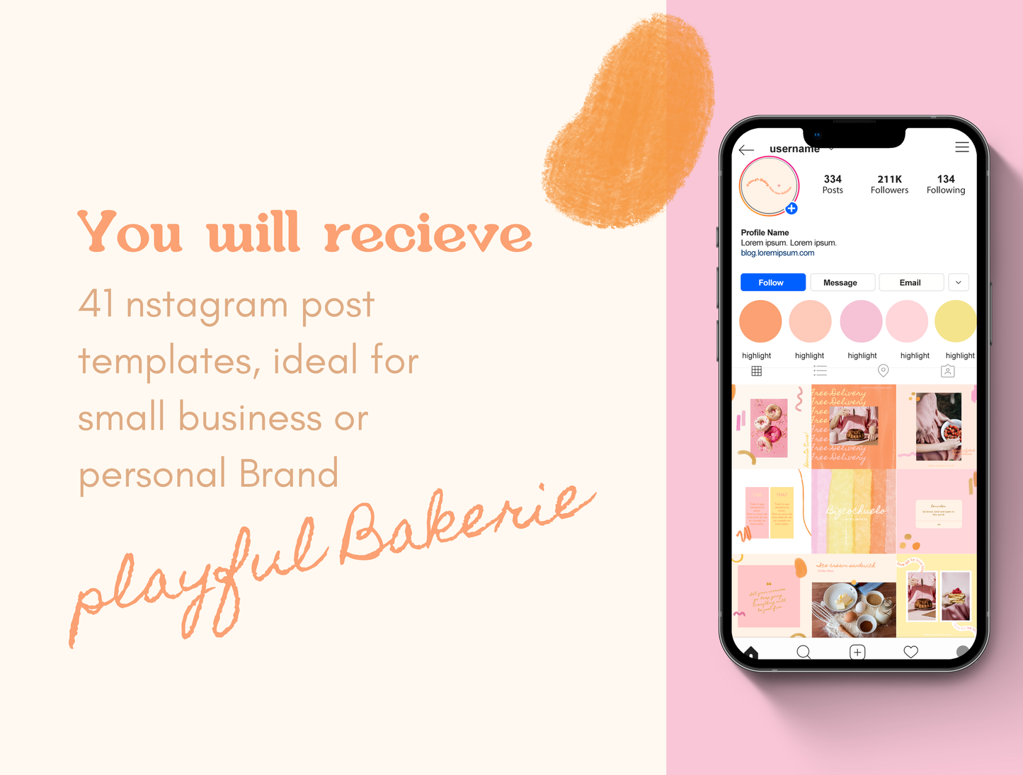 Playful Bakerie Instagram Post Templates