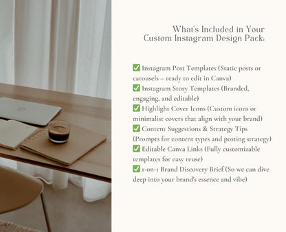 Servicio de diseño de Instagram personalizado para propietarios de empresas