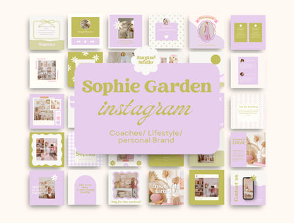 Plantilla de Instagram moderna y de tendencia para influencers y entrenadores de estilo de vida / Plantilla de feed de Instagram / Plantilla de interacción / Tendencias de plantillas de Canva