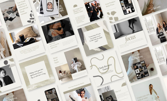 Plantilla elegante y neutra para feed de Instagram / Marca de lujo para redes sociales