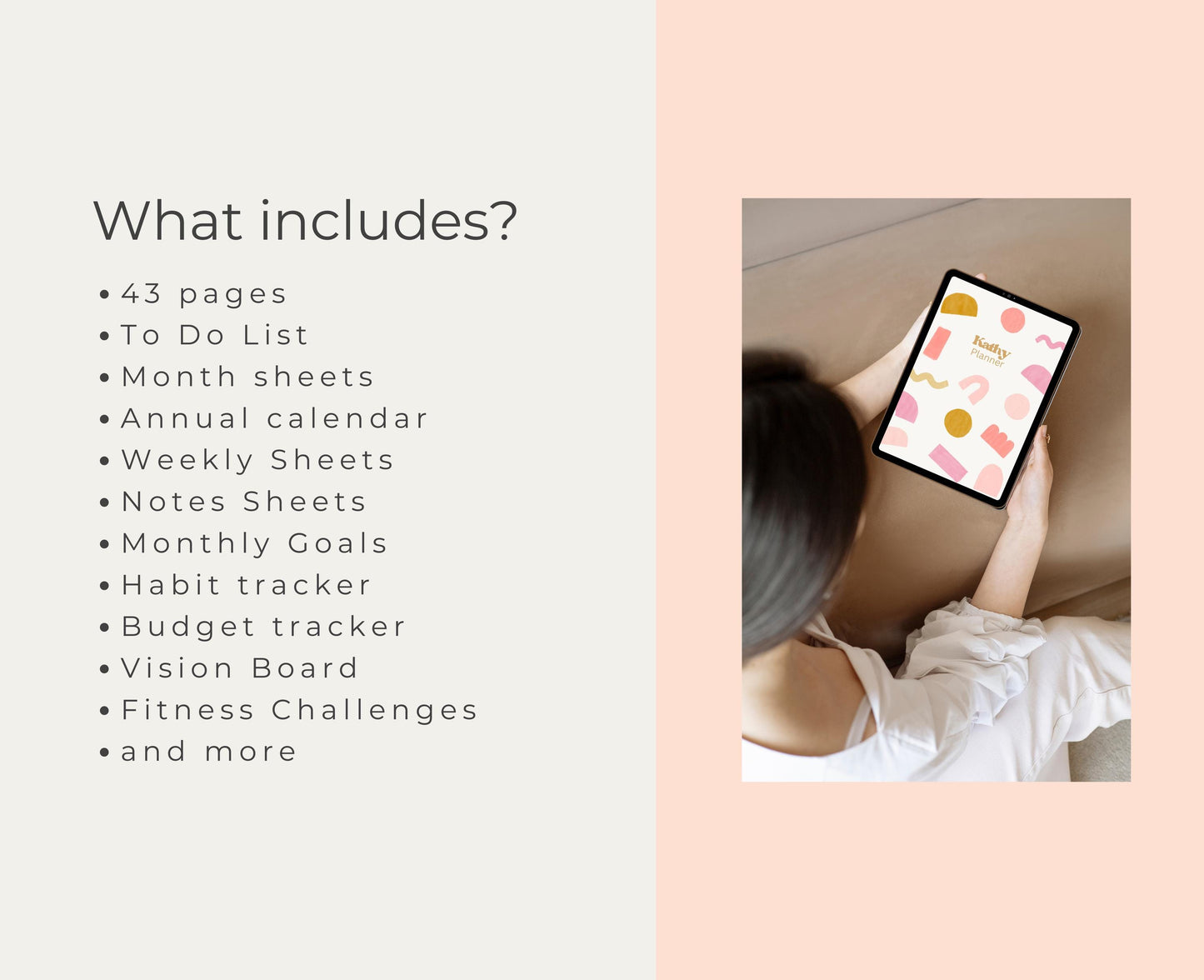 Planificador digital / Planificador Lucky Girl / Planificador GoodNotes / Planificador iPad / Planificador diario, Planificador semanal, Planificador mensual