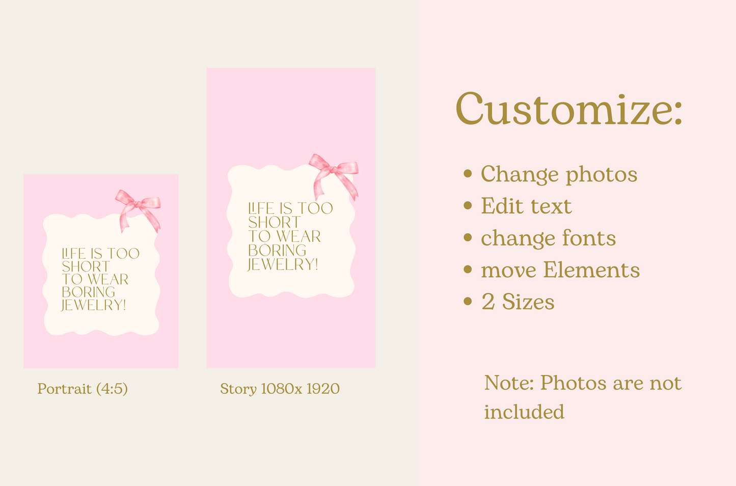 Romantic Coquette instagram template