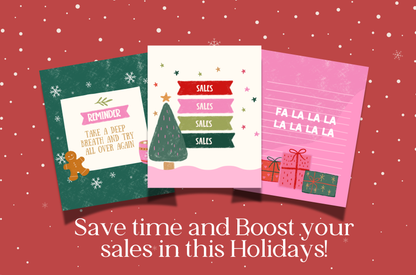 Bright Christmas instagram template - Hand Drawn Illustrated Christmas - Holiday post