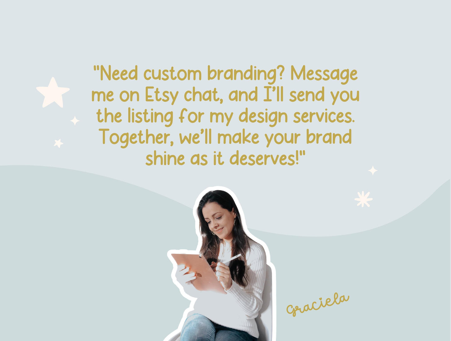 Banners estéticos azules para tiendas Etsy / Marcas de tiendas Delicate Coquette / Herramientas para pequeñas empresas